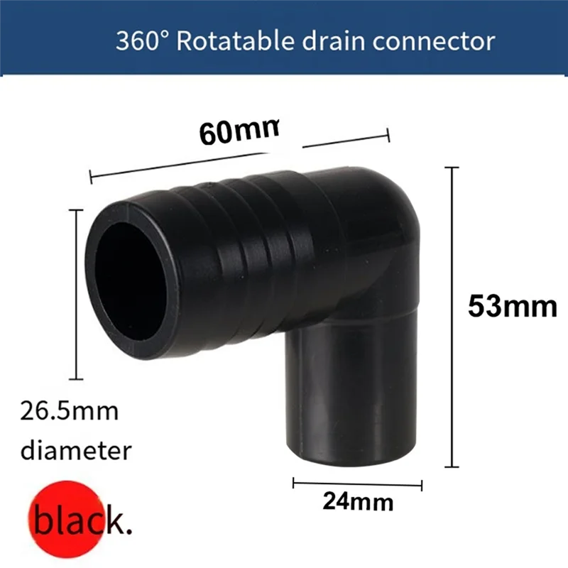 مضخة نزح بيضاء موصل استنزاف صغير خزان المياه منفذ موصل خرطوم استنزاف موصل دائم