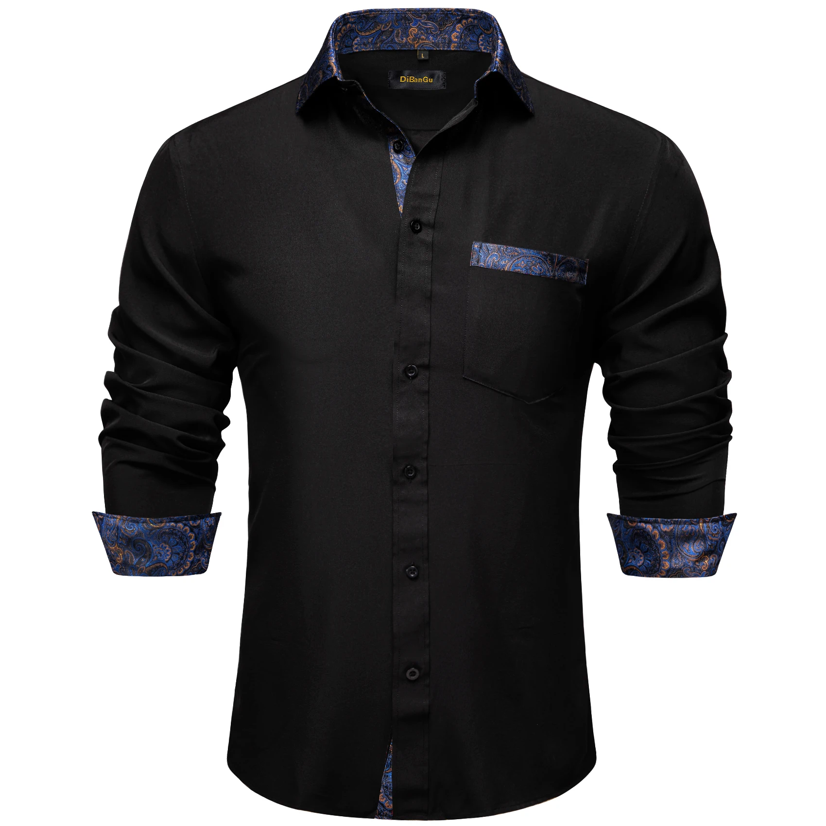 Men Shirts For Spring Fall High Quailty Long Sleeves Party Wedding Causal Shirt For Man Button Down Collar Male Clothing Gifts