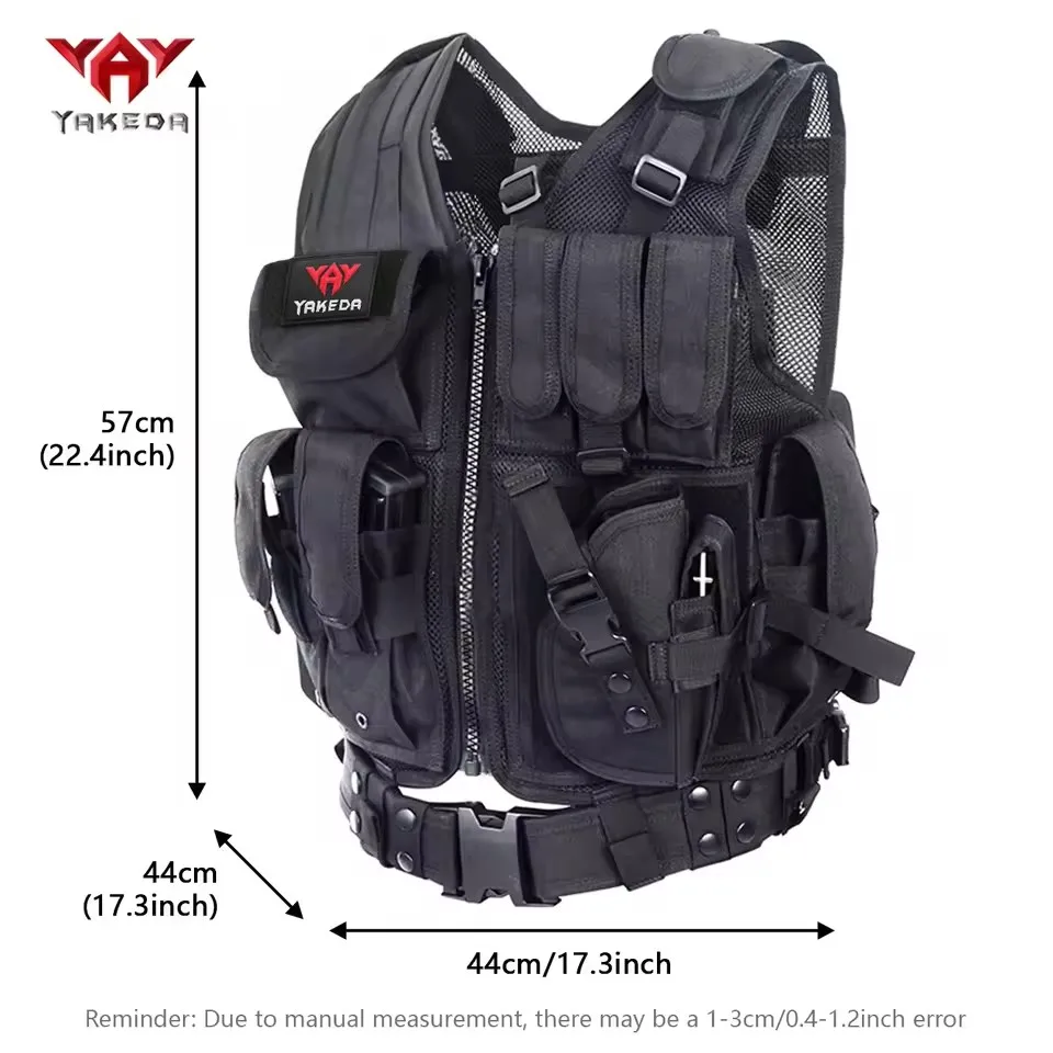 YAKEDA Outdoor Tactical Vest Multi-functional Breathable Training Vest Mesh Camouflage Vest Protective Equipment