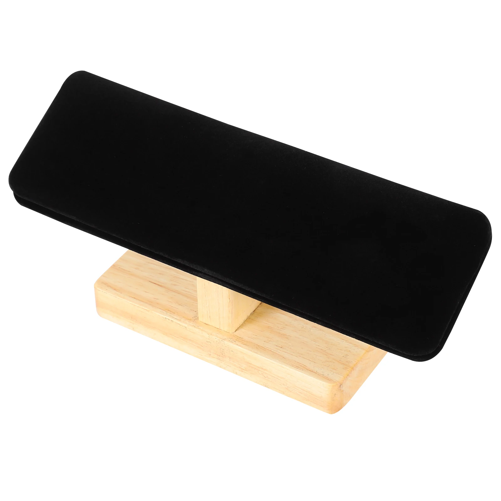 

Solid Wood Jewelry Stand Watch Display Holder Single Rack Storage Bracelet Creative Wooden Stand Flannel Environmental Modern