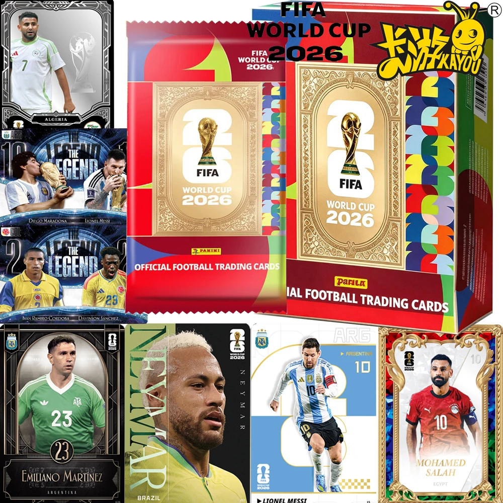Genuine KAYOU X PANINI FIFA World Cup 2026 Trendy Peripheral Cards Hot Soccer Star Precious Commemorative Collection Cards Gifts