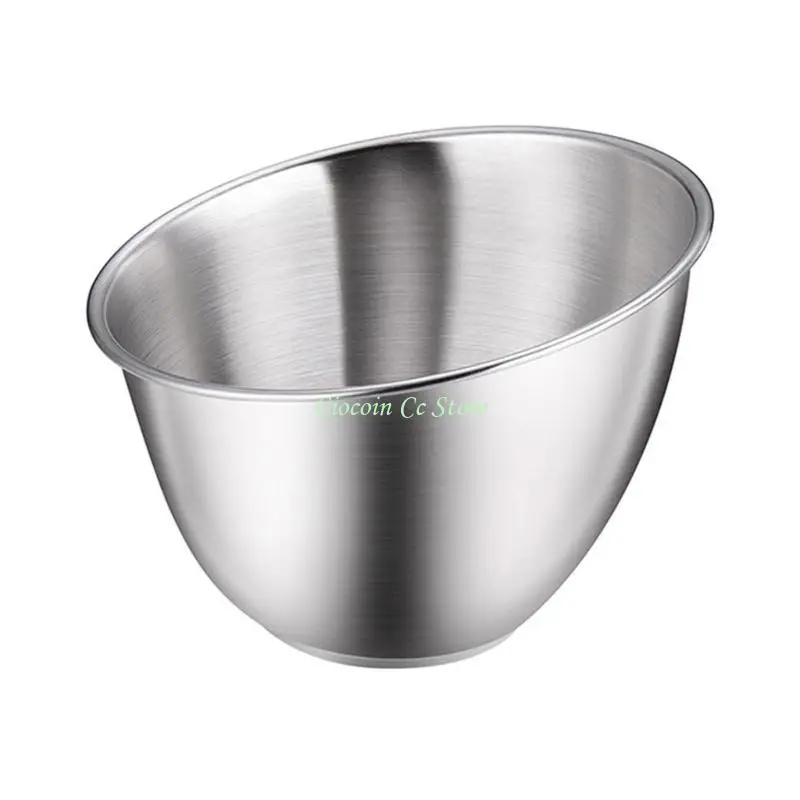 

X90F Large Capacity Vegetable Serving Bowl Stainless Steel Bevel Lettuce Salad Bowl