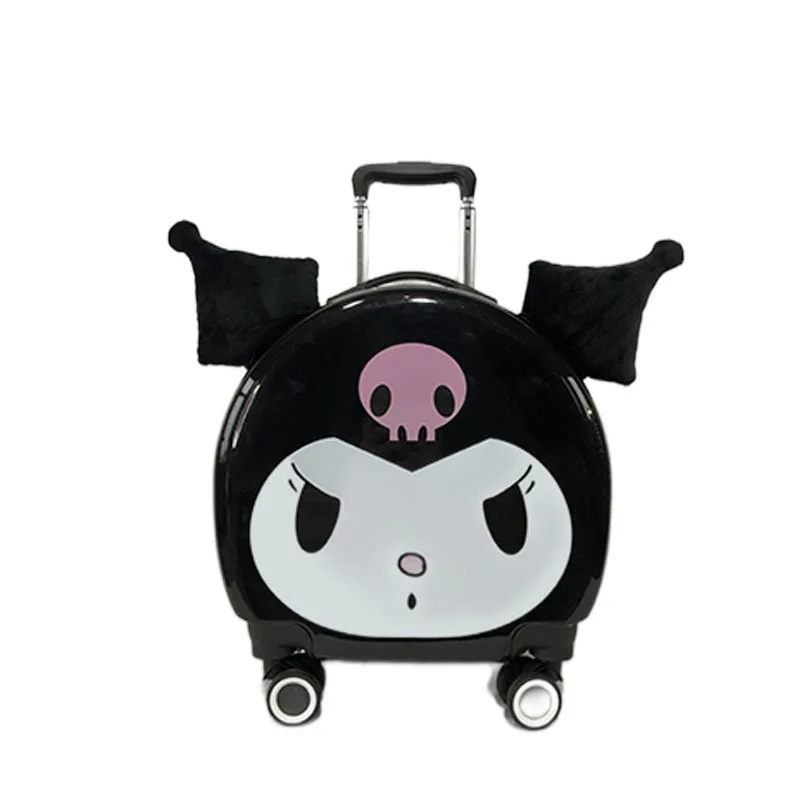 Sanrio Kuromicinnamoroll New Suitcase Carry-On Trolley Suitcase Large Capacity Universal Wheel Portable Aircraft Trolley Case