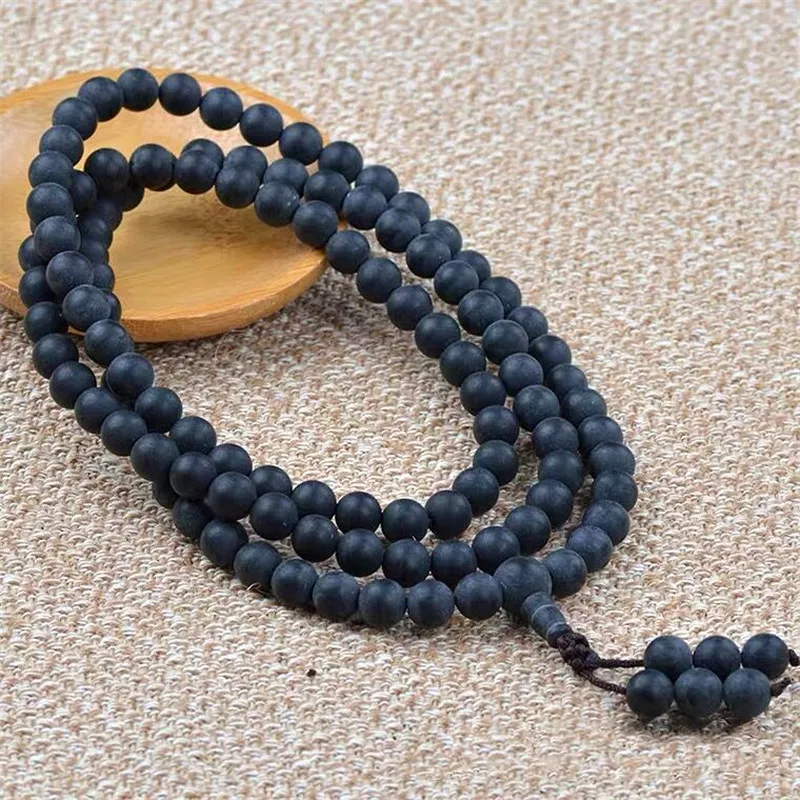 15mm 18mm 20mm Black Beads Bangles & Bracelets Jewelry Natural Ebony Wood Beads Bracelet For Women For Men Christmas Gift