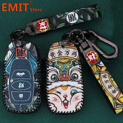 Leather Key Case Remote Cover for Subaru Impreza Forester XV WRX STI Legacy BRZ Outback Keychain Holder Shell Car Accessories