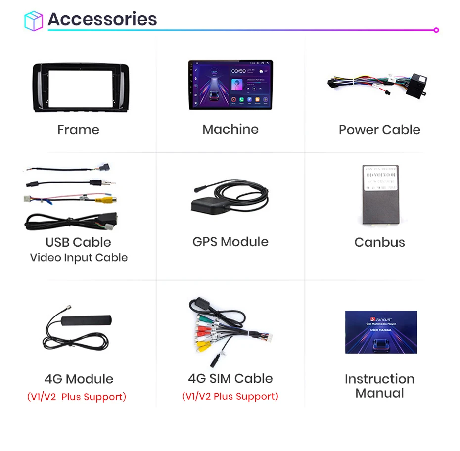 Junsun Carplay Android Auto Autoradio für Mercedes Benz R251 R300 R280 R320 2012-2015 GPS intelligente Systeme Multimedia – Detail 28