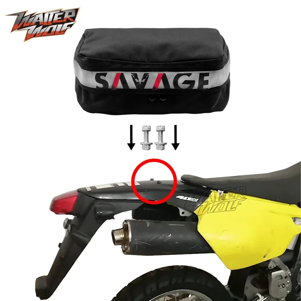 Rear Seat Fender Tool Tail Bag Tools Storage For SUZUKI DRZ 400E Motorbike Motorcycle Bags Pack Rider Pack Luggage RM85 DR650SE