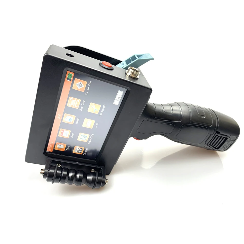 Hand Jet Thermal Inkjet Printer Portable Barcode Printer Semi-Automatic 4.3