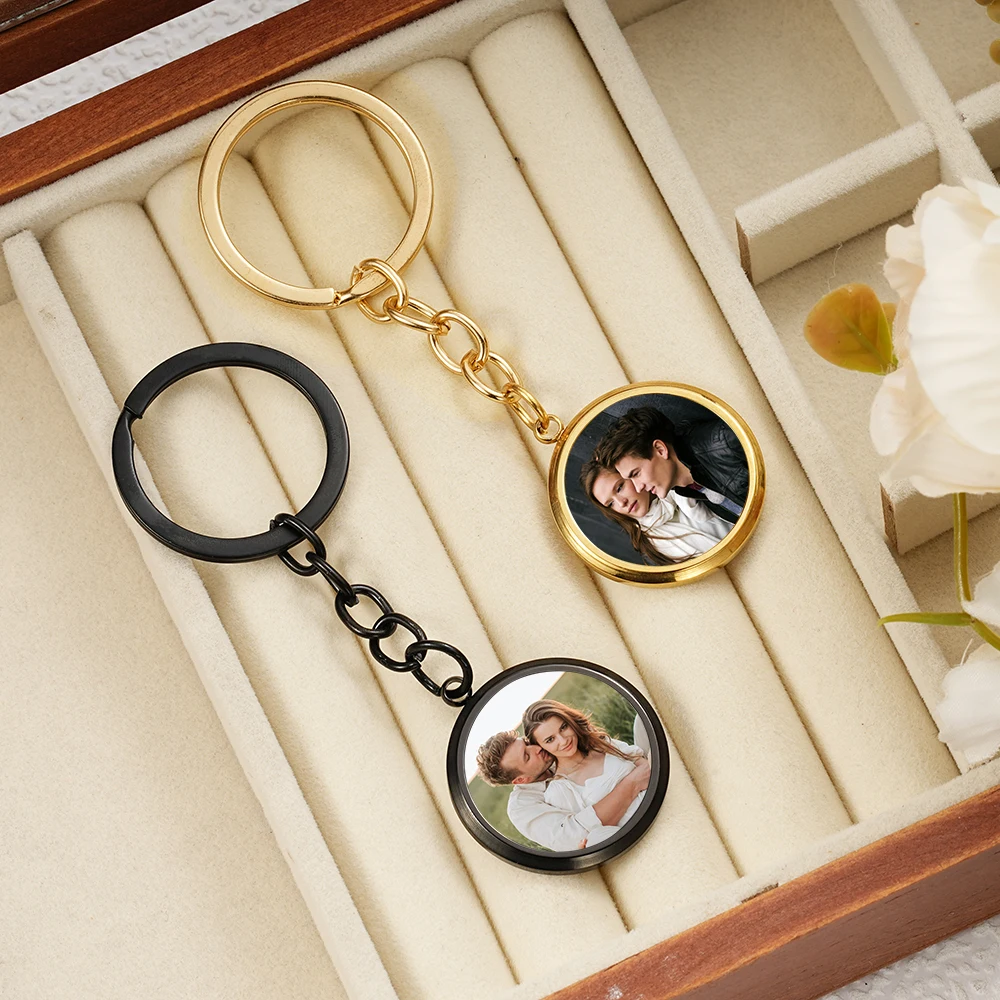 

Персонализированный брелок с фото — подарок с индивидуальной фотографией для него и для нее, памятный подарок на годовщину или день рождения для пар.