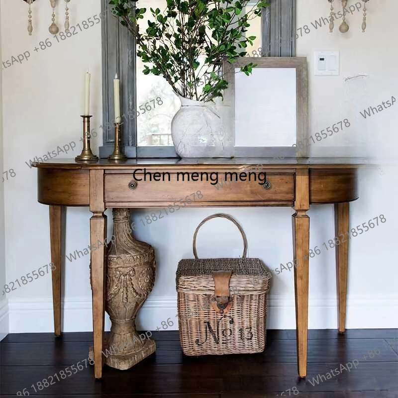 

Прихожая тумба в американском стиле, полукруглая, в средневековом стиле, очень узкая, из массива дерева, в стиле французского ретро.