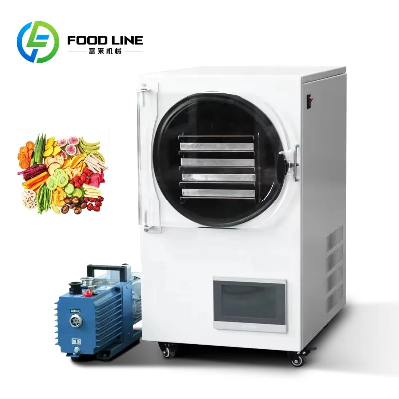 Small Household Vacuum Freeze Dryer Lyophilizer for Pet Food Fruit Vegetable Tea Drying Machine Powder Drying FL Customized