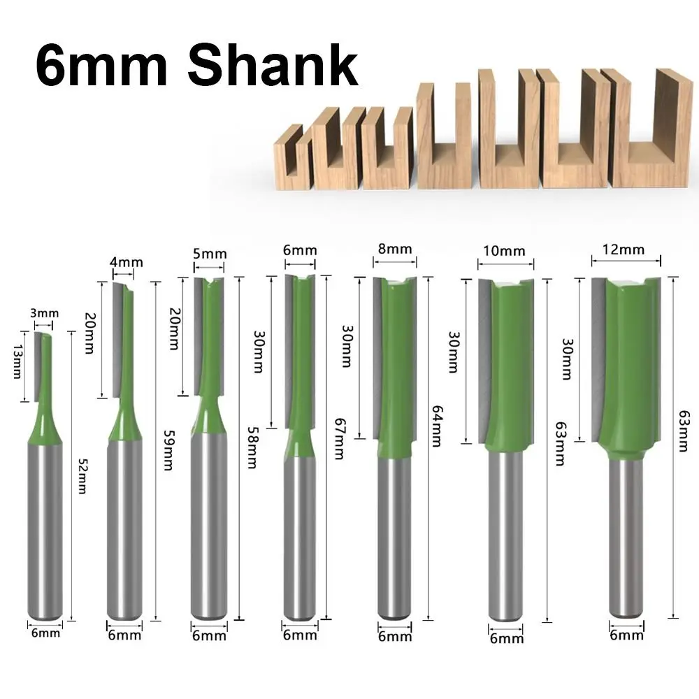 6mm Shank Router Bits Single Edge Double Edge Milling Cutter Trimmer Head Milling Cutter For Wood Carving