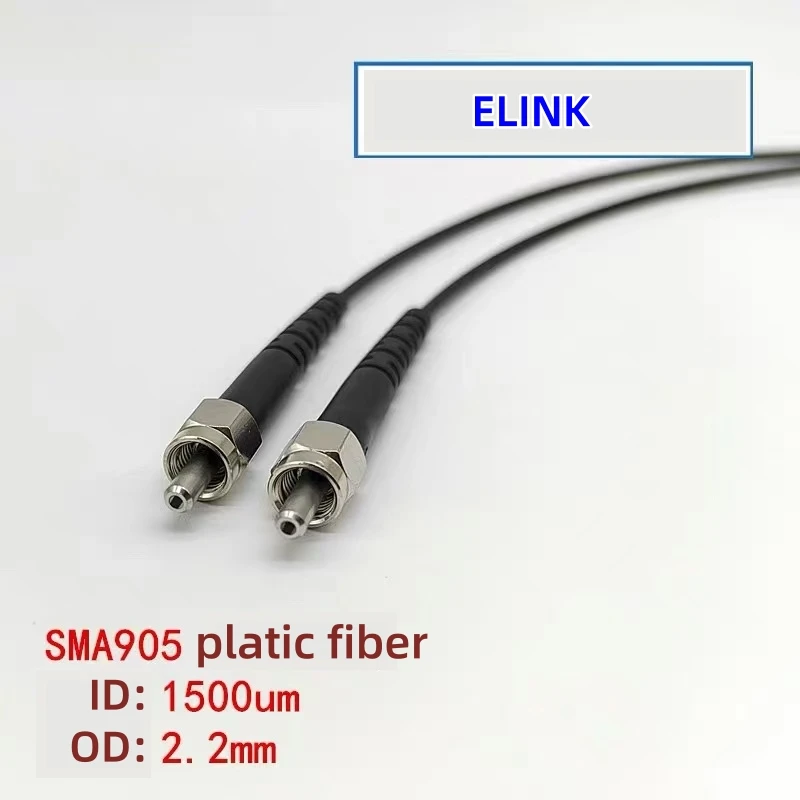 

Fiber Optic Jumper SMA905 1500um plastic fiber patch cord SX 1m 3m 5m POF 1.5*2.2mm Industrial Control Medical Transmission SMA