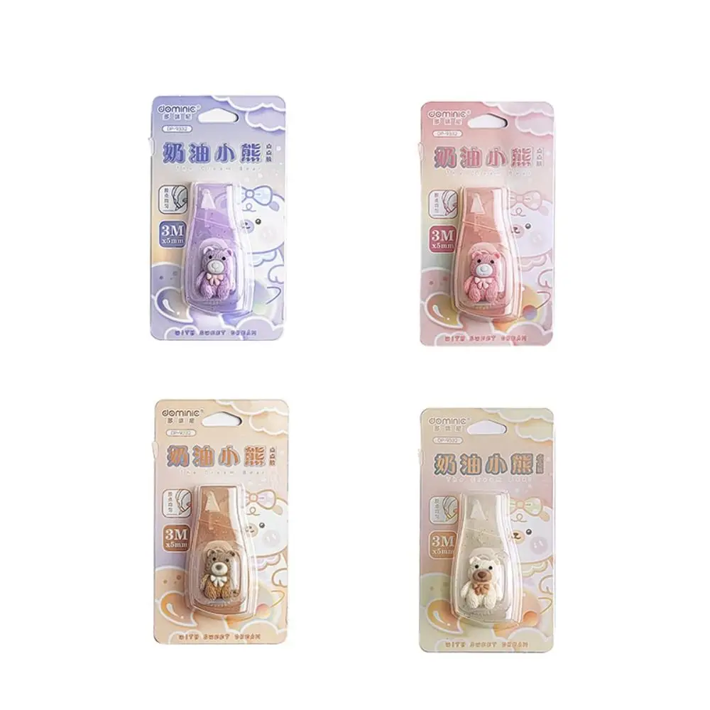 

Portable Bear Shape Dot Glue Tape Large Capacity DIY Scrapbooking Rolling Glue Tape Glue Tape Pen Stationery