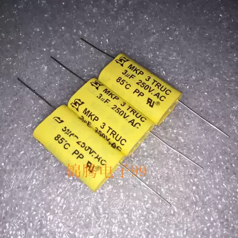 10-100pcs Taiwan SEIKA MKP 3TRUC 250V 3UF 250V.AC PP Copper Pin Start AC Non Inductive Capacitor