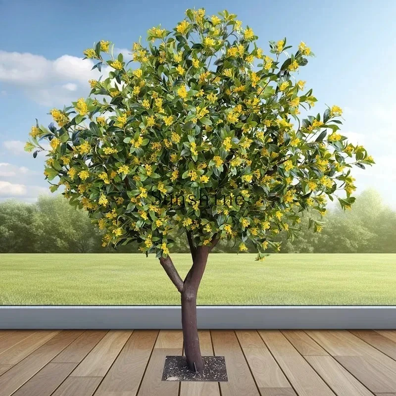 

Simulated osmanthus tree large Chinese indoor fake tree decorative landscaping ornament