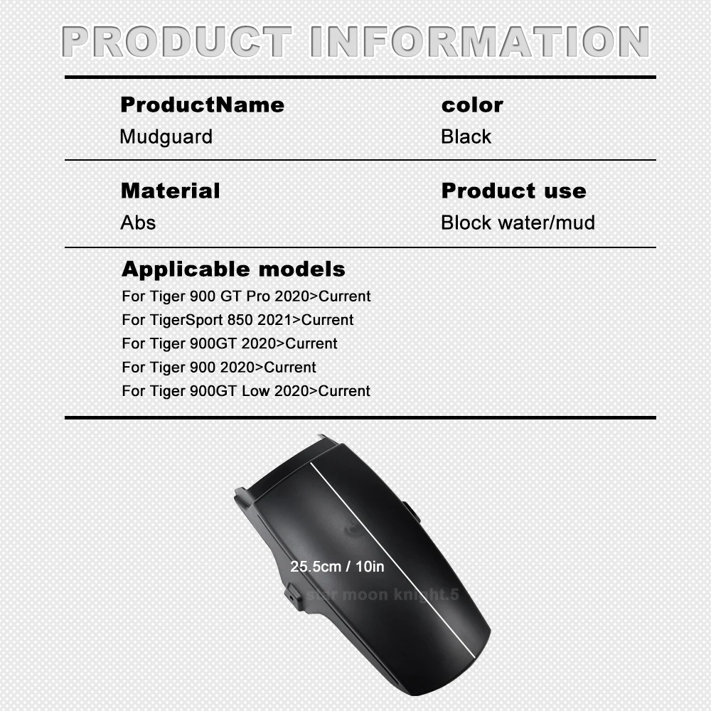 Front Fender Mudguard Extender For Tiger 900 GT PRO Low (2020-) For Tiger Sport 850 (2021-) Accessories Splash Guard Extension