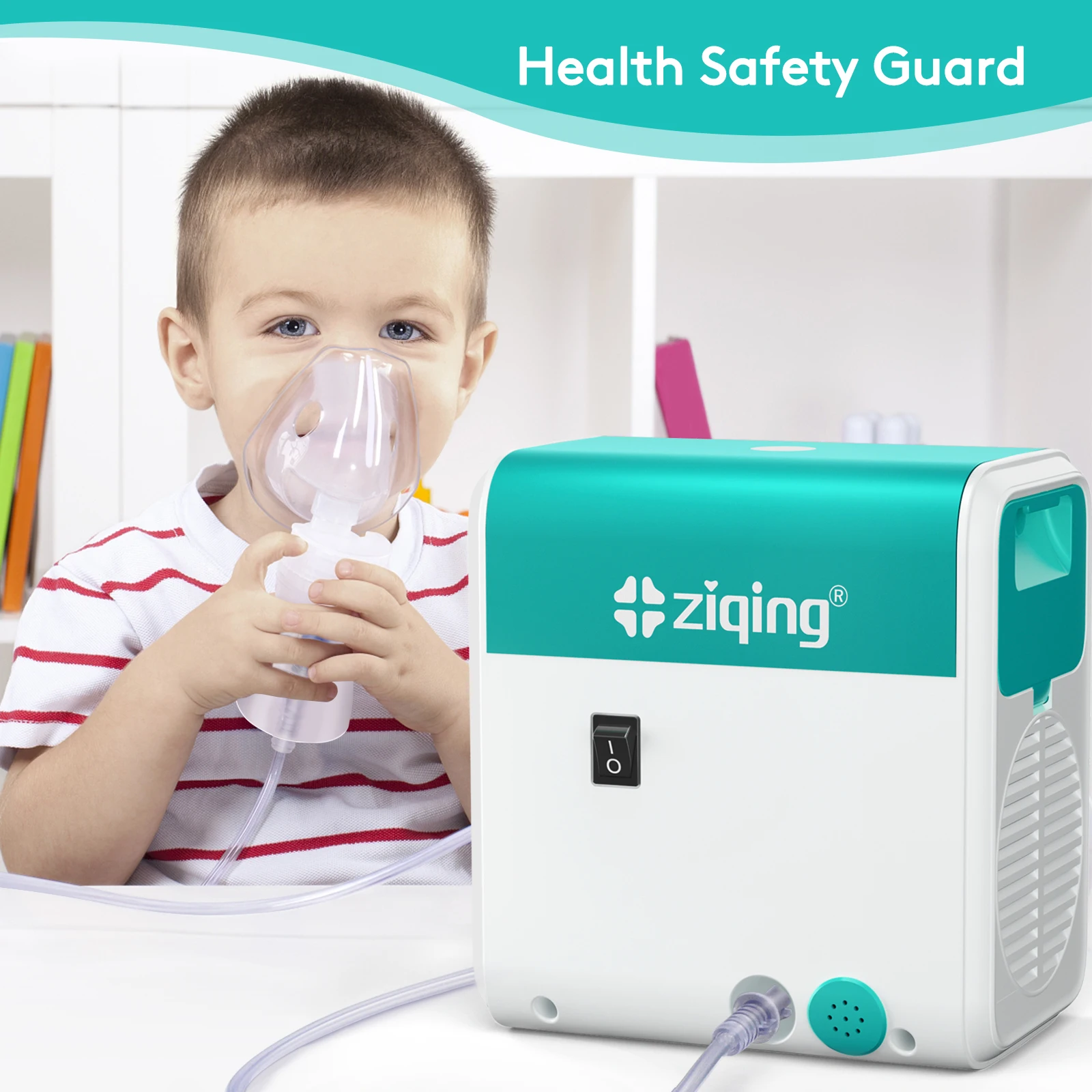 Ziqing Kompressor-Vernebler, Nebulizador, Haushaltsgesundheitsmonitore, tragbarer, leiser, zerstäubter Luftbefeuchter für Erwachsene und Kinder – Detail 11
