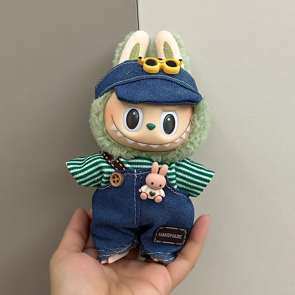 17 ซม.Labubu เสื้อผ้าตุ๊กตากระโปรงชุดเสื้อผ้ามีสไตล์ชุดสําหรับตุ๊กตาของเล่นตุ๊กตาอุปกรณ์เสริม