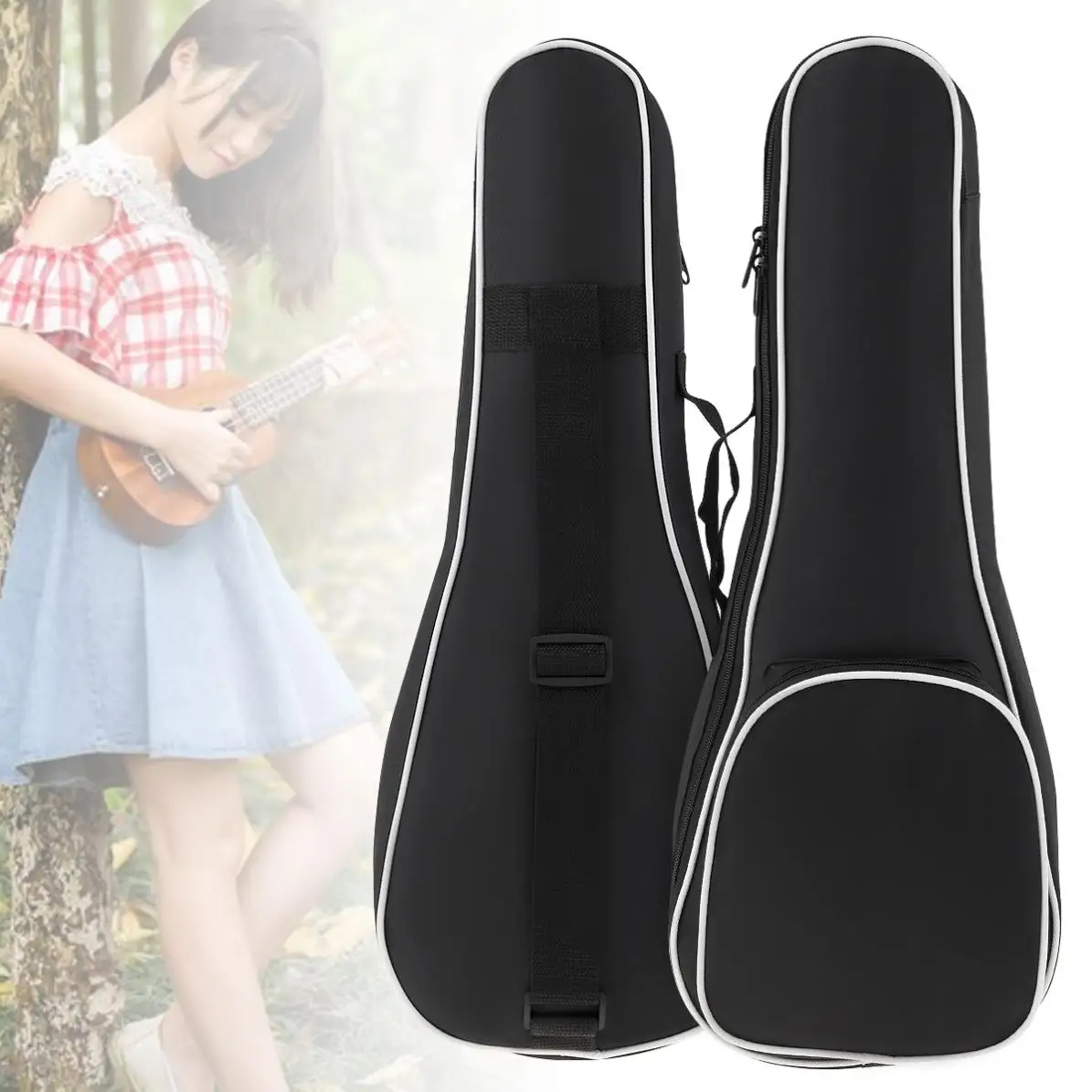 21 23 26 Inch Portable Ukulele Bag 5mm Sponge Soft Case Concert Gig Bag 23inch Classic Ukulele Mini Guitar Waterproof Backpack