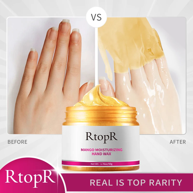 RtopR Mango Hand Wax Whitening Moisturizing Wrinkle Removing Hand Mask Repairing Cutin Anti-aging Fragrance Hand Cream Skin Care