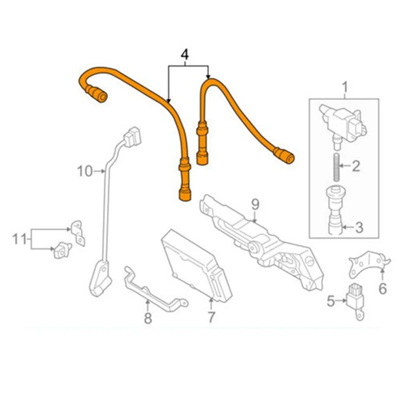 

Ignition Spark Plug Wires Set Breakout Cable FP85-18-140A For Mazda Protege Protege5 2.0L 2001-2003 MAZDA 323 2.0 MPV 1.9