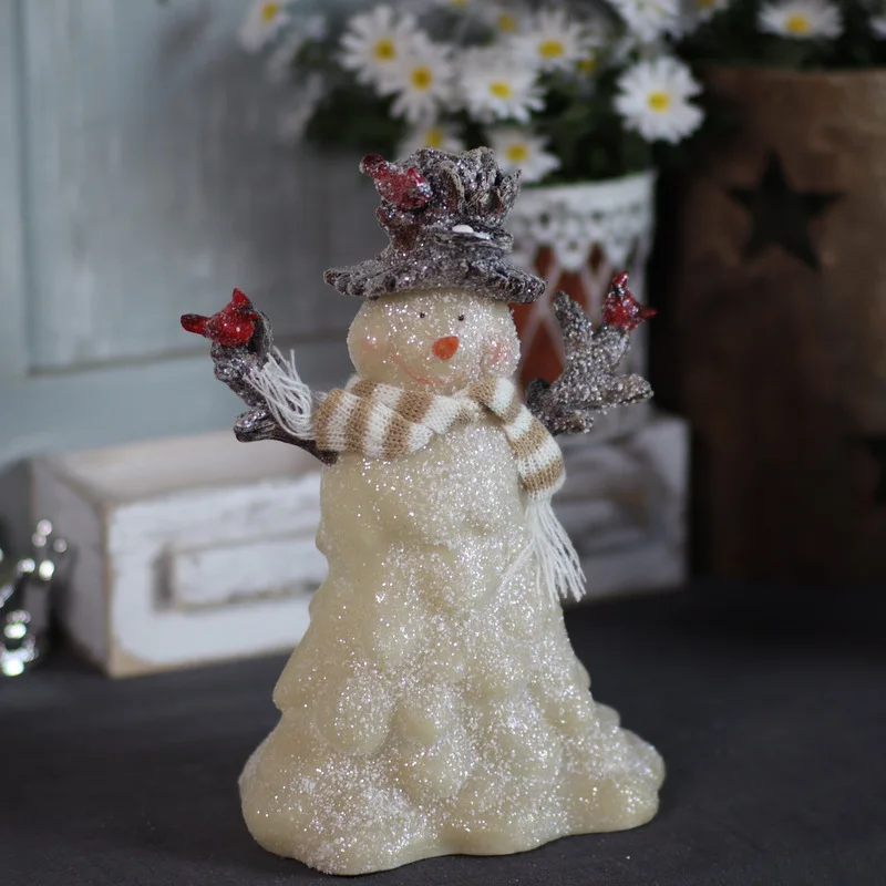 Christmas Creative Round Hat Snowman Pointed Hat Snowman Christmas Decoration Cute Doll Christmas Tree Decoration Can Shine