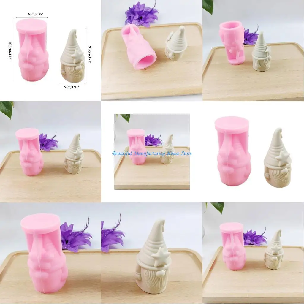 

E56A Рождественская звезда гном силиконовая форма карликовая форма для эпоксидной смолы DIY ремесло литейная форма для в виде