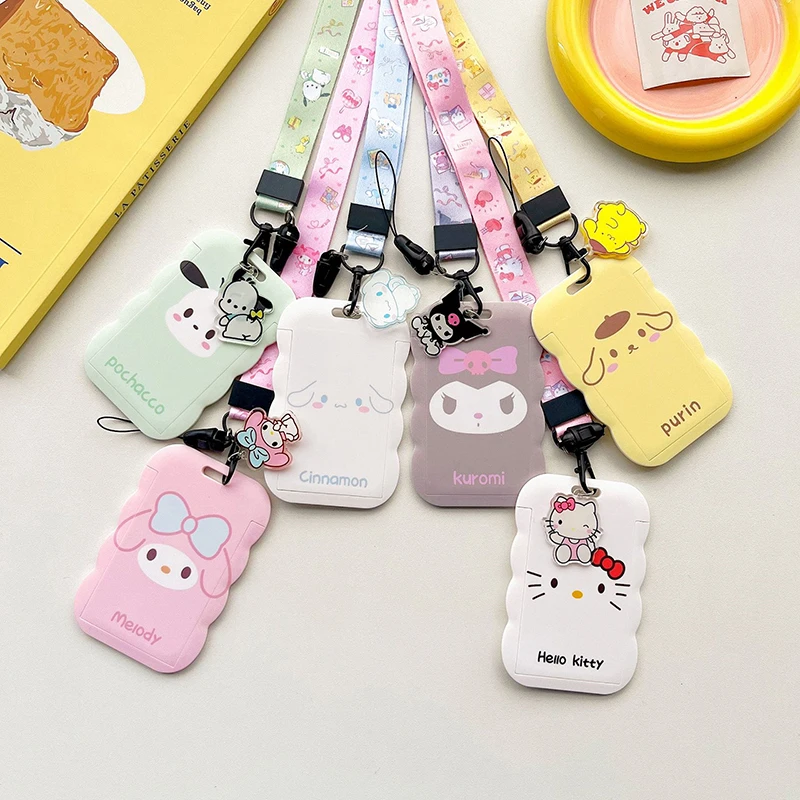 Sanrio Hello Kitty Cinnamoroll Melody Lanyard For Keys ID Card Bus Gym Badge Holder Neck Strap Hang Rope Lariat For Mobile Phone