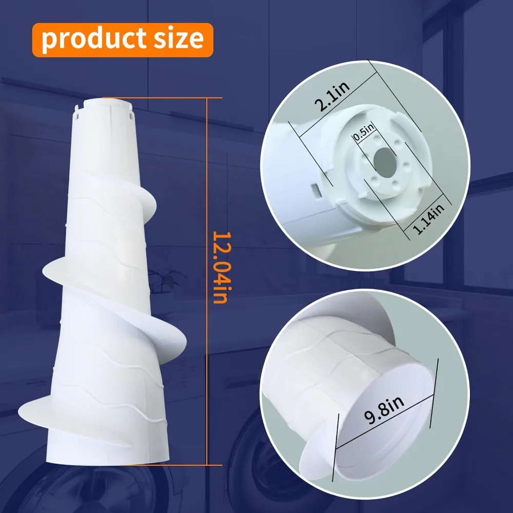 

W10836692 AP5988691 Washing Machine Upper Agitator Compatible With Kenmore Maytag Washer Part，With nut， White