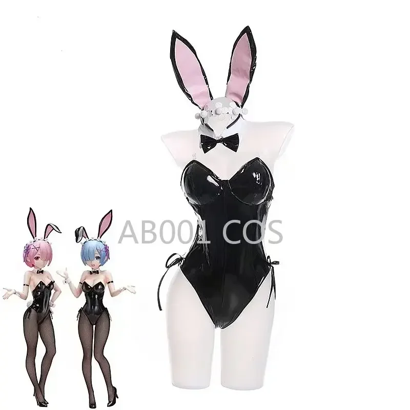 

Новинка 2025, костюмы для косплея унисекс, аниме Cos Ram Rem Bunny Girl, комплекты для Хэллоуина, Рождественской вечеринки, униформа, костюмы RQR67