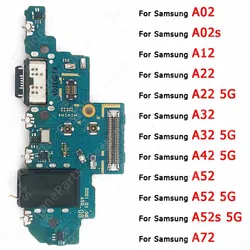 Charging Port For Samsung Galaxy A02 A02s A12 A22 A32 A42 A52 A52s A72 5G Charge Board Usb Connector Plate Spare Parts