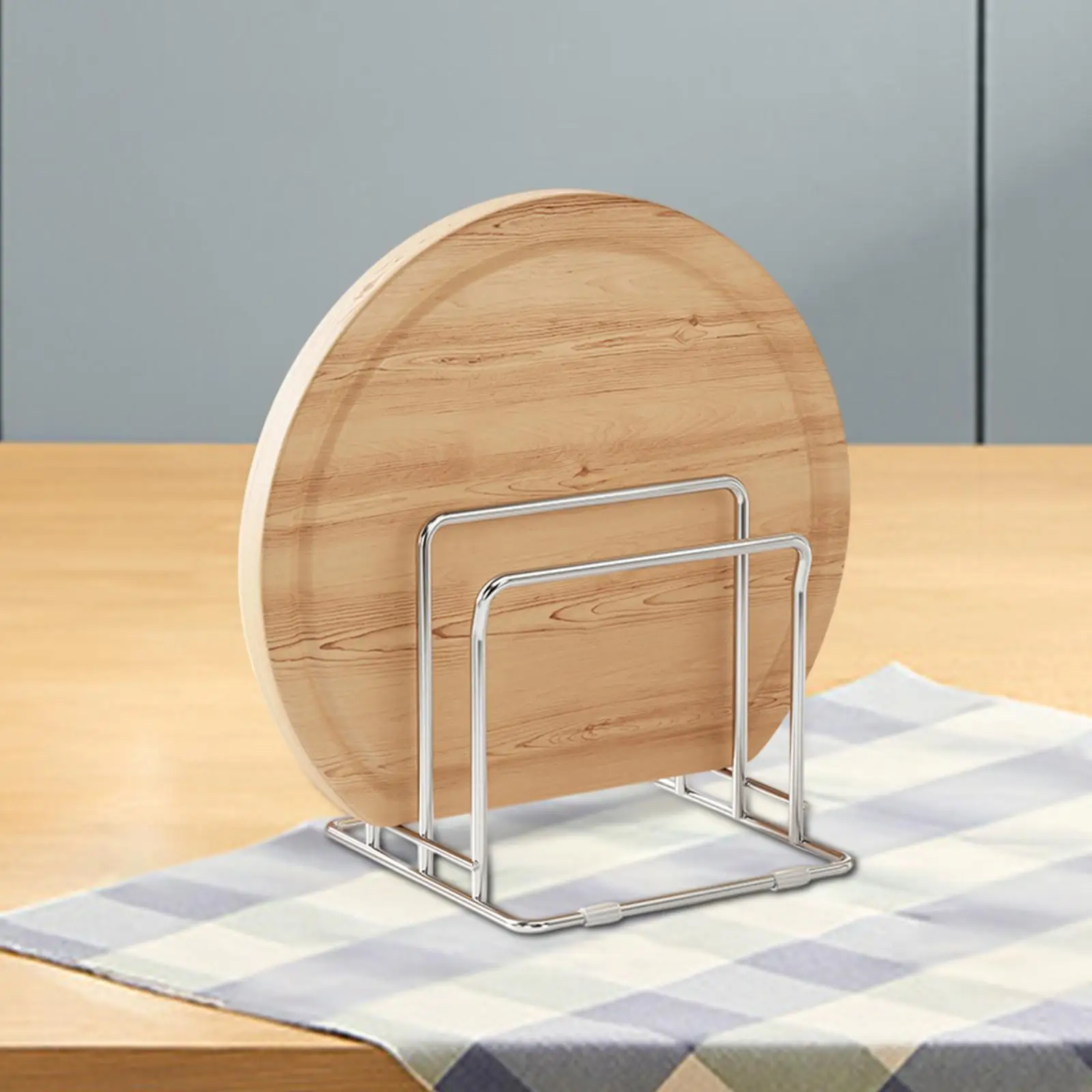 

Cutting Board Storage Rack Cookware Holder Freestanding Space Saving Pot Lid