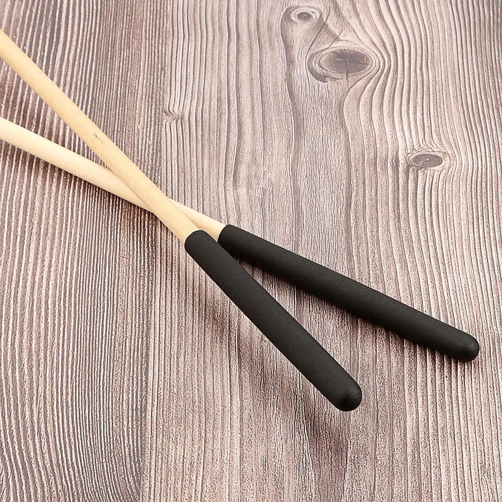 Premium Wood Rubber Drum Mallet Pair 16.93 Inch Long Sticks for Marimba Gong Percussion Practice Snare Accessories