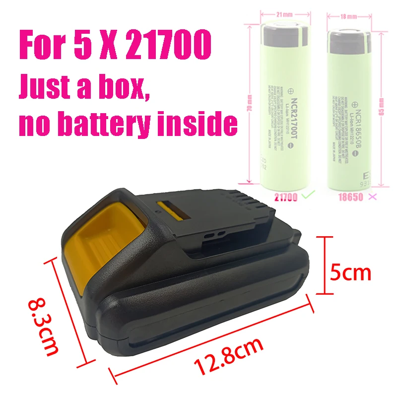 5*21700 DCB200 Li-ion Battery Plastic Case PCB Charging Protection Circuit Board Box Shell For Dewa lt 18V 20V 4Ah Lithium Tool