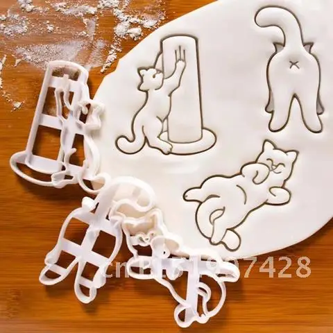 Easter Party Baking Cake Decoation Tool 3pcs Easter Cookie Embosser Mold Easter Eggs Bunny Fondant Icing Biscuit Cutting Die Set