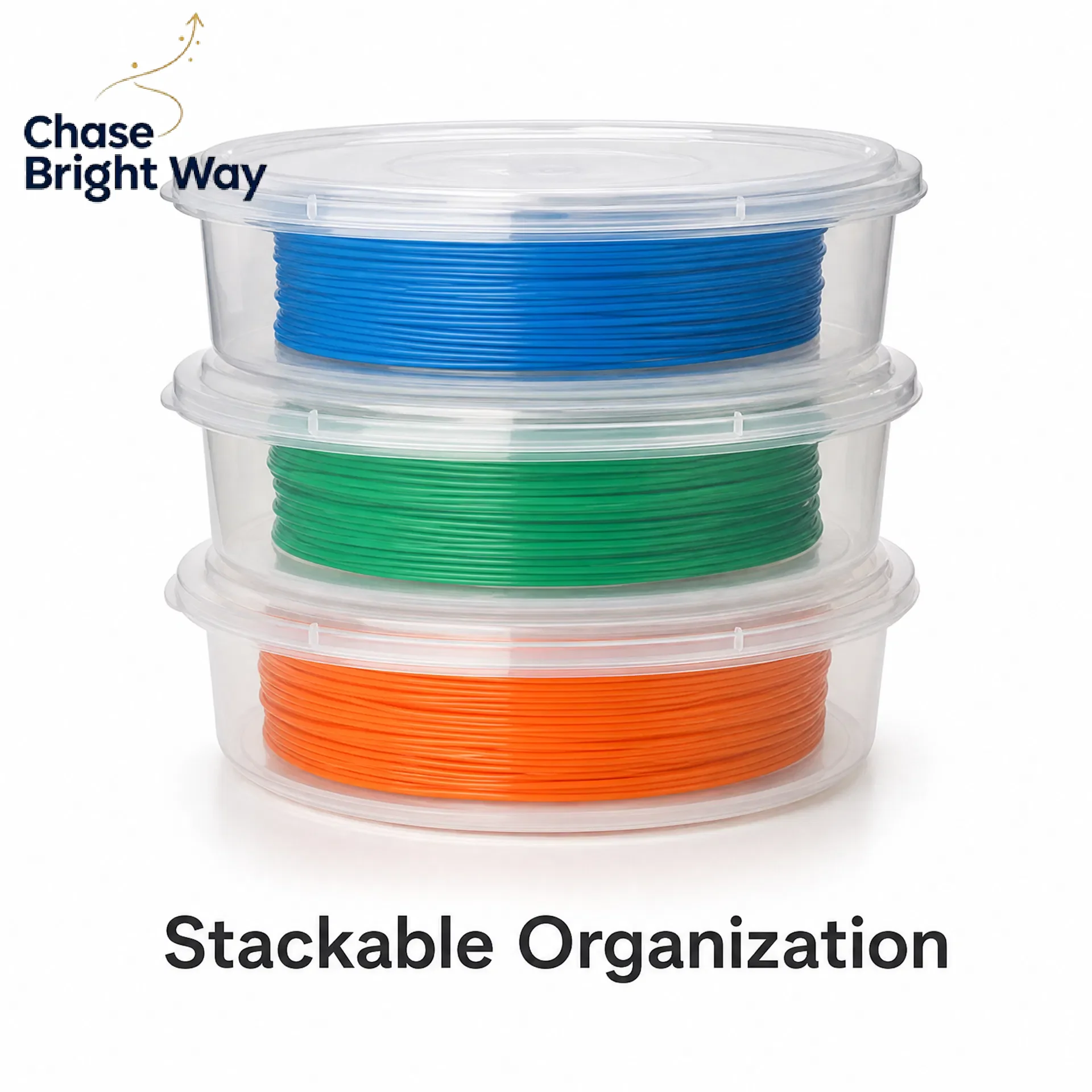 3D Filament Storage Box 10 Pack Transparent Stackable Dust Proof Moisture Proof Cases for 3D Printing Hobby Storage