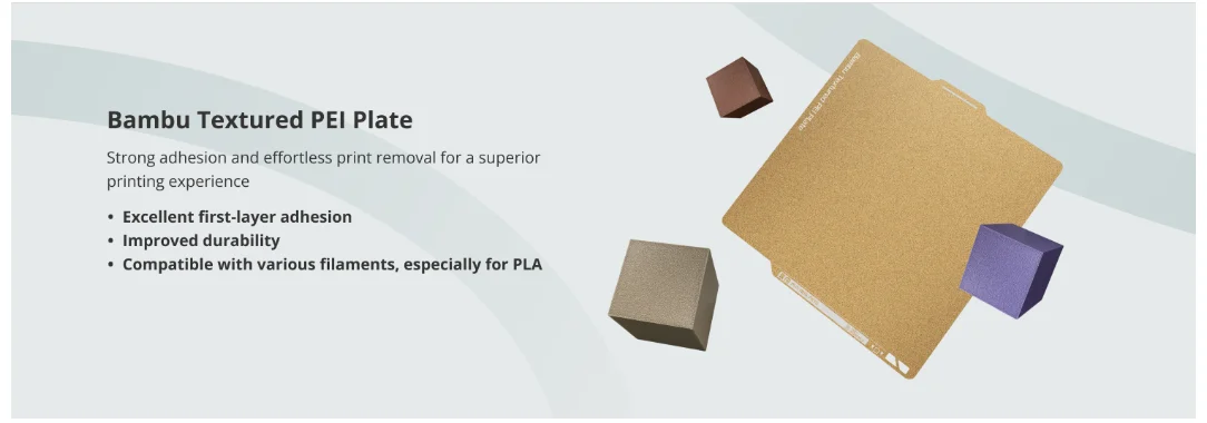Offizielle Bambu Lab Texturierte PEI-Platte für X1 P1 Serie A1 Mini P2S X2D H2D H2S H2C 3D-Drucker Teile PEI-Bauplatte – Detail 1