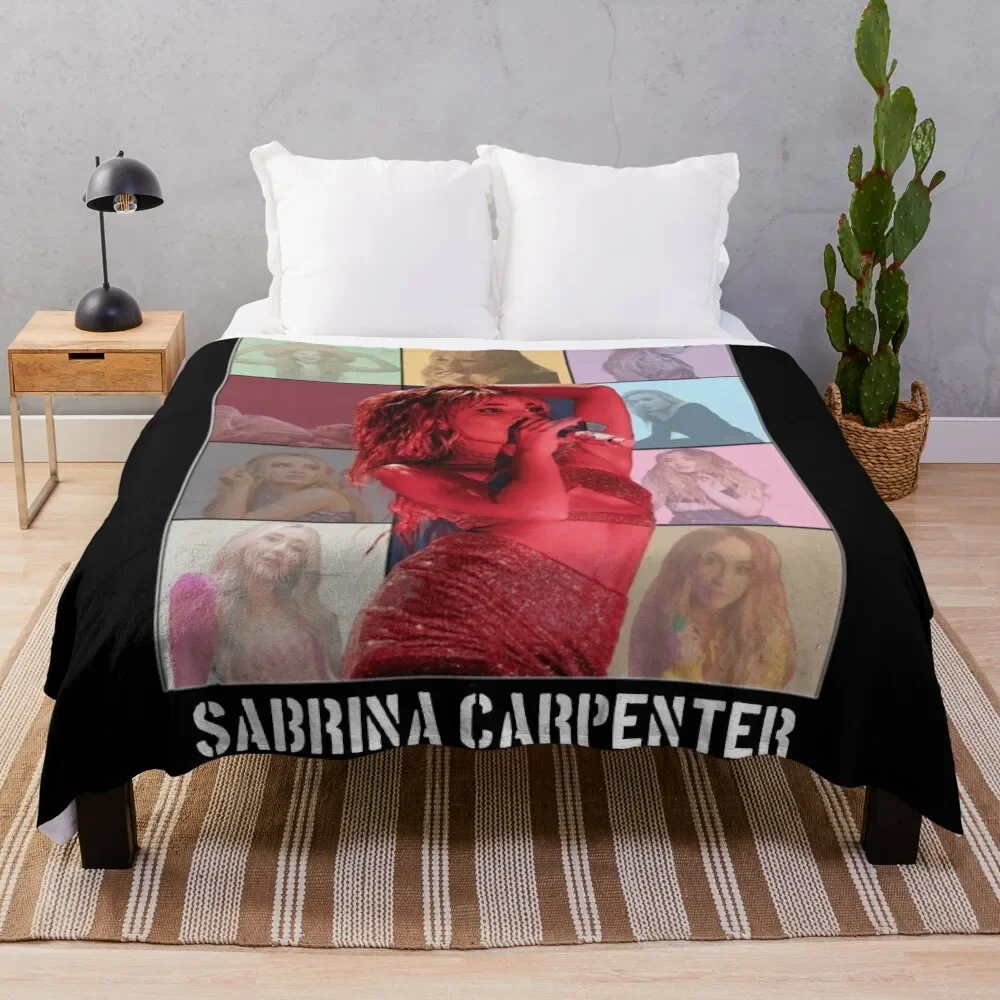 

Sabrina Carpenter Eras Tour Throw Blanket Moving Hairy Weighted Plush Blankets