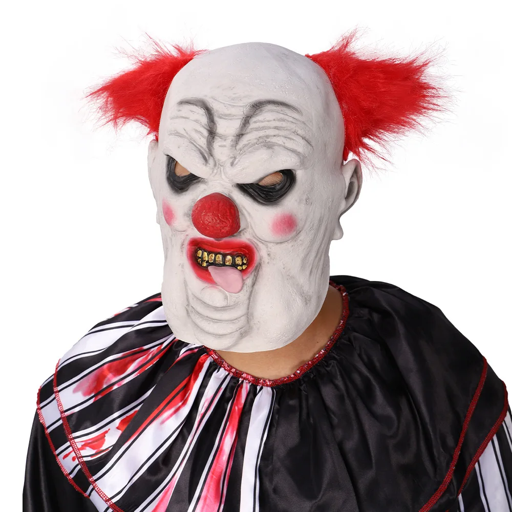 Loween terrorista sangue role play palhaço mal cosplay traje palco desempenho roupas t-acetato fibra 00%