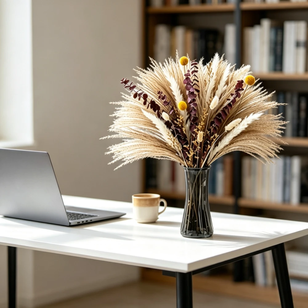 باقة زهور مجففة بأسلوب بوهو ال - مراجعة Pampas Grass Decor وسعره