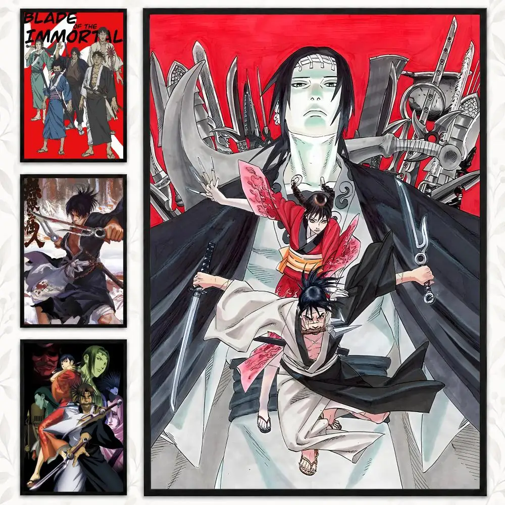 Blade of the Immortal Samurai Action Dark Story Style Poster Decorative art prints for the home, holiday gifts, unframed