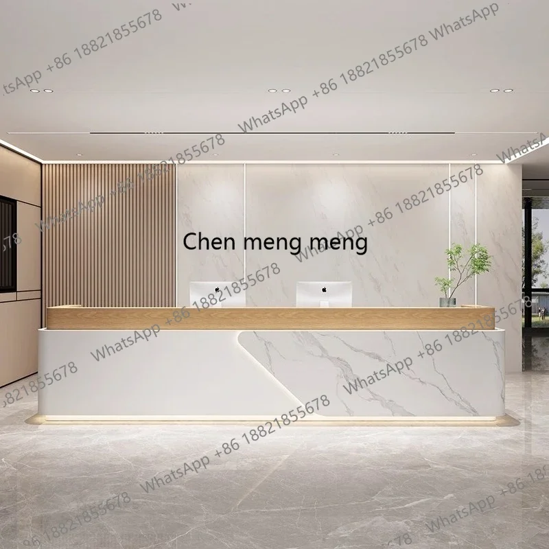 

EE182 Modern Minimalist Reception Desks Nordic Luxury Beauty Salon Hotel Cashier Desk Designer Welcome Commercial Furniture