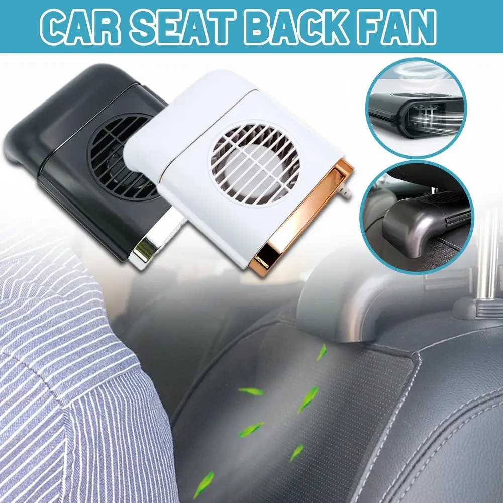 Car Seat Rear Fan USB Mini Backrest Cooling Fan for Vehicle Back Seat Sweat Removal Air Cooler Portable Auto Accessory