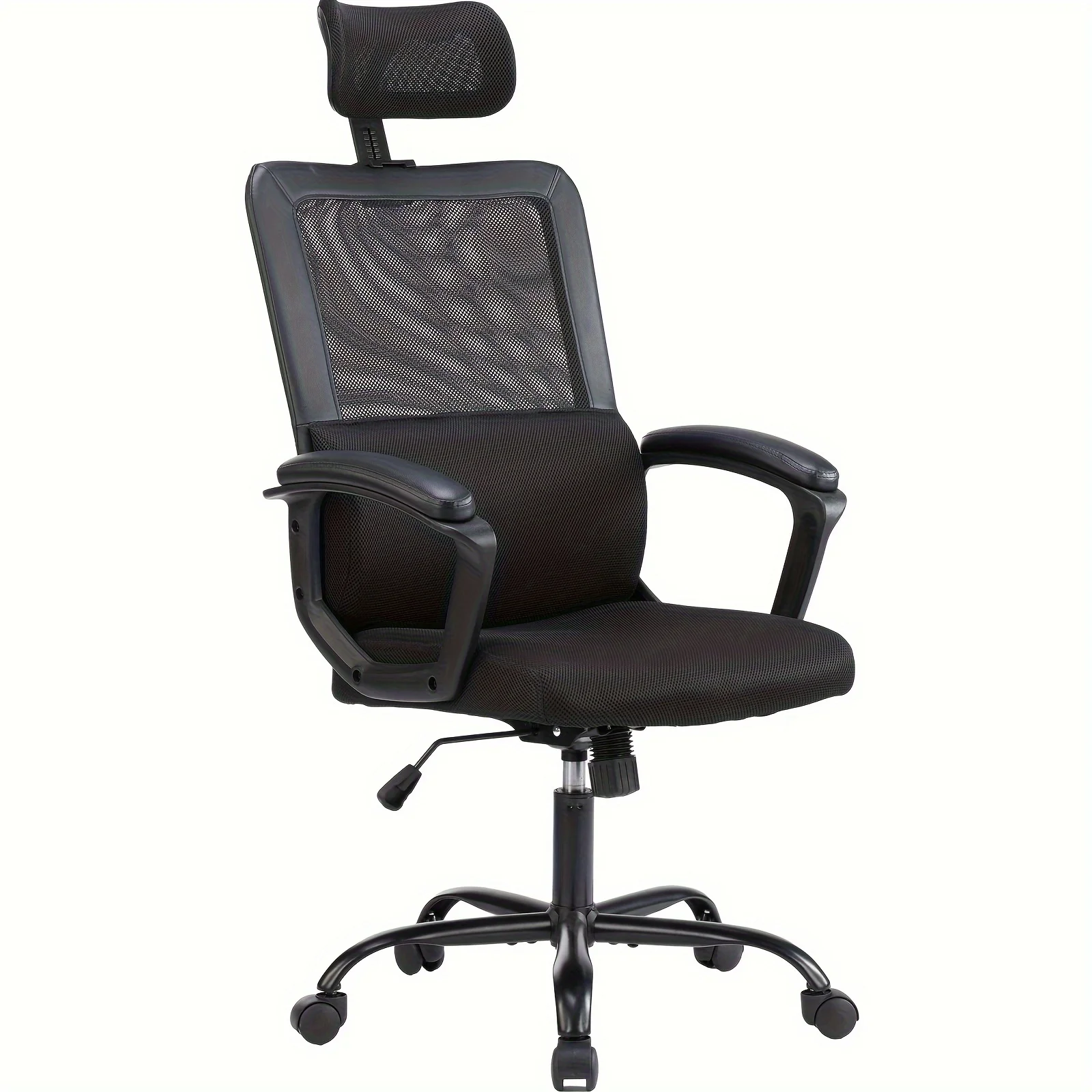 Executive Chair - High-Back Mesh Computer Desk Chair with Adjustable Headrest, Height Adjustment, Lumbar Support