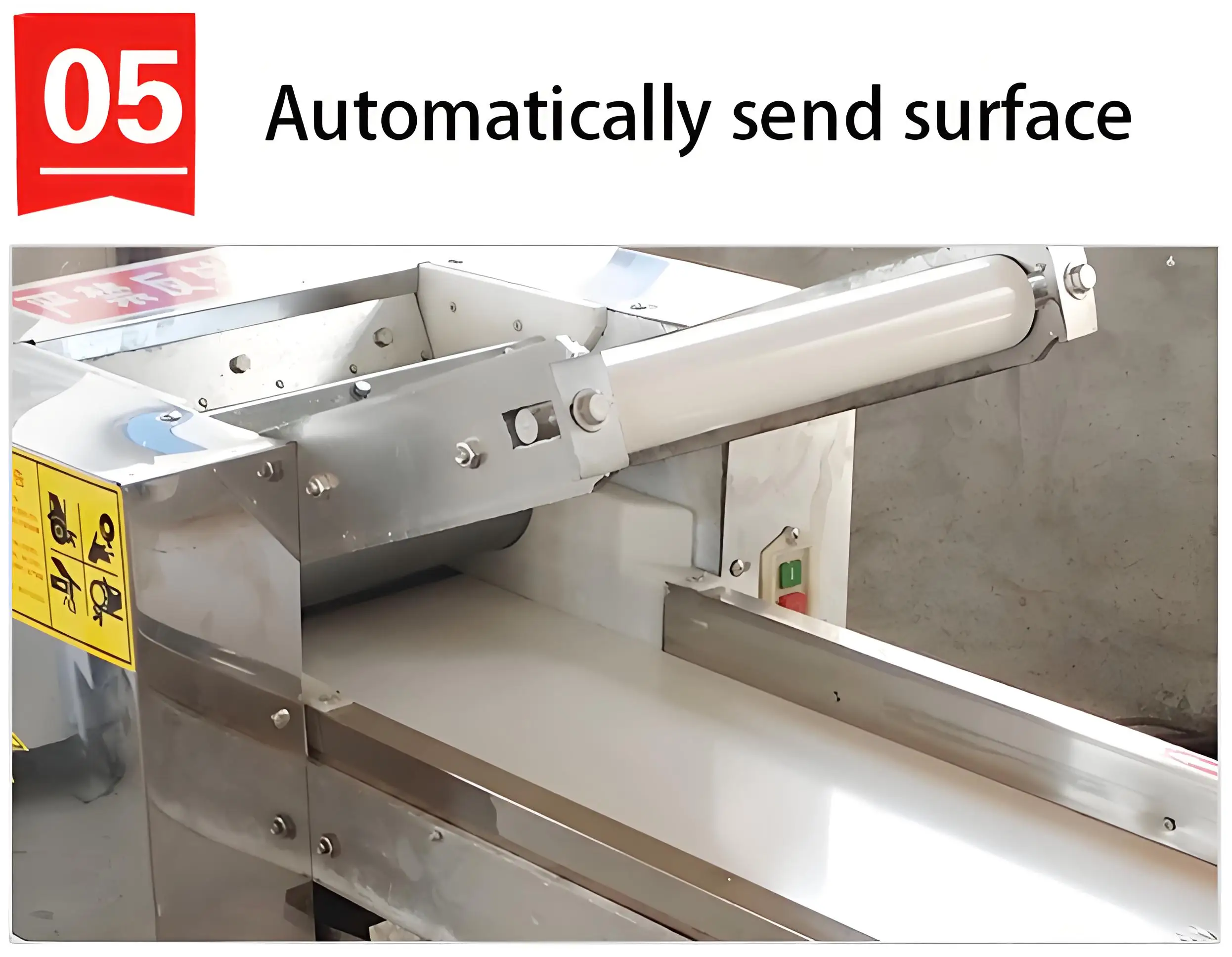 ماكينة ضغط العجين الأكبر المخصصة ماكينة ضغط العجين الأوتوماتيكية الكهربائية الأكثر شعبية ماكينة ضغط العجين التورتيلا في الخلف