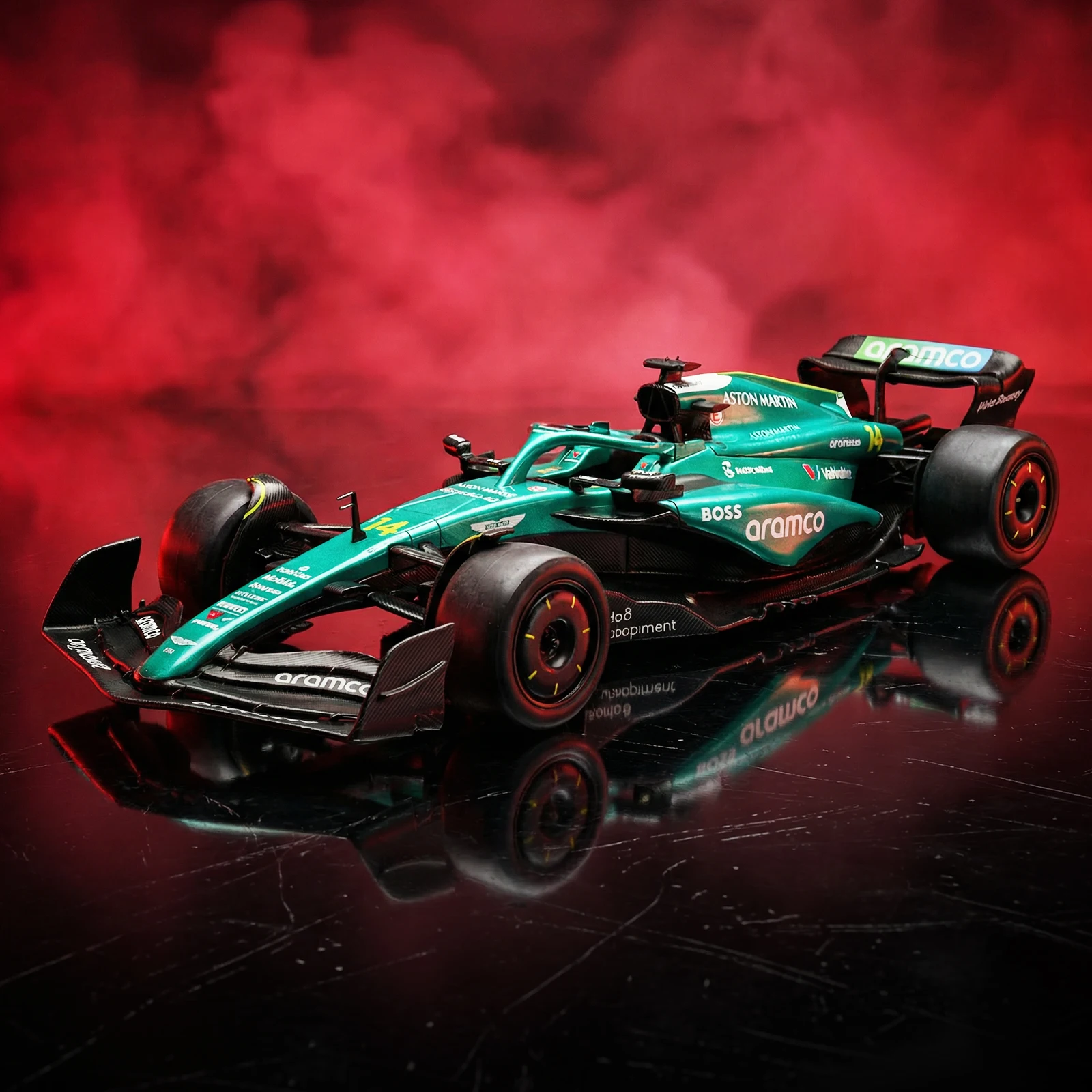 1:18 Aston Martin F1 No.14 Formula Mclaren F1 No.4 Alloy Metal