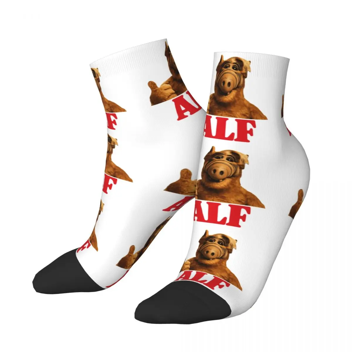 Funny Mens Alf Thumbs Up Dress Socks Unisex Warm Comfortable 3D Printing Alien Life Form Sci Fi Tv Show Crew Socks