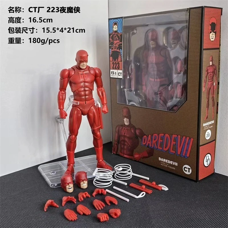

Ct Factory Maf223 Ko Daredevil Comic Style Fully Articulated Action Figure Collectible Model Toy For Marvel Fans Desktop Display