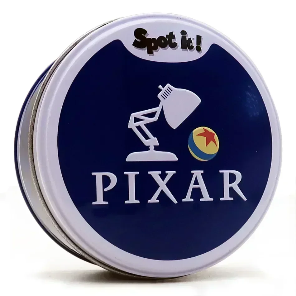 Spot it Pixar Dobble Card Game Toys Iron Box 55 card Fun Family Child Board Puzzle Game Holidays Camping Tin Box Birthday